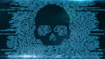 Codice informatico a forma di teschio